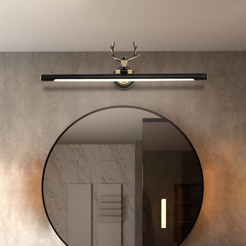 Skørter | Antler Bathroom Vanity Lighting Rustic Metal LED Tube Wall Lights with Adjustable Joint