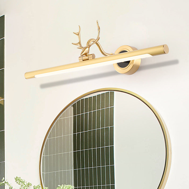 Skørter | Antler Bathroom Vanity Lighting Rustic Metal LED Tube Wall Lights with Adjustable Joint