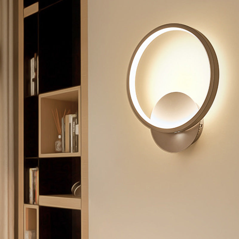 Lisslune | Halo Living Room Wall Light Lighting Acrylic Minimalist LED Wall Light in White