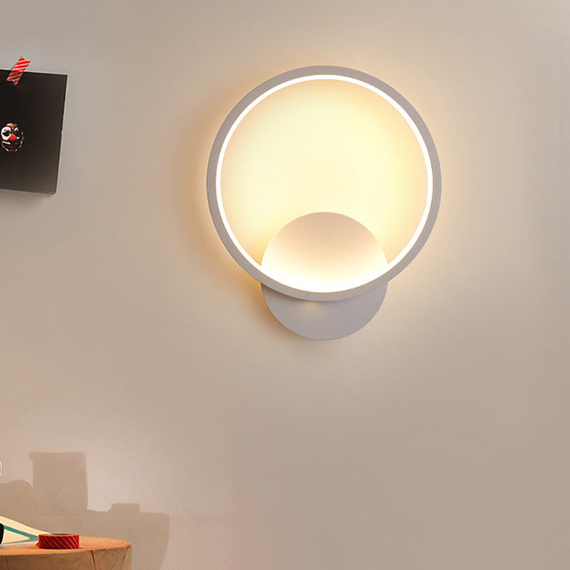 Lisslune | Halo Living Room Wall Light Lighting Acrylic Minimalist LED Wall Light in White