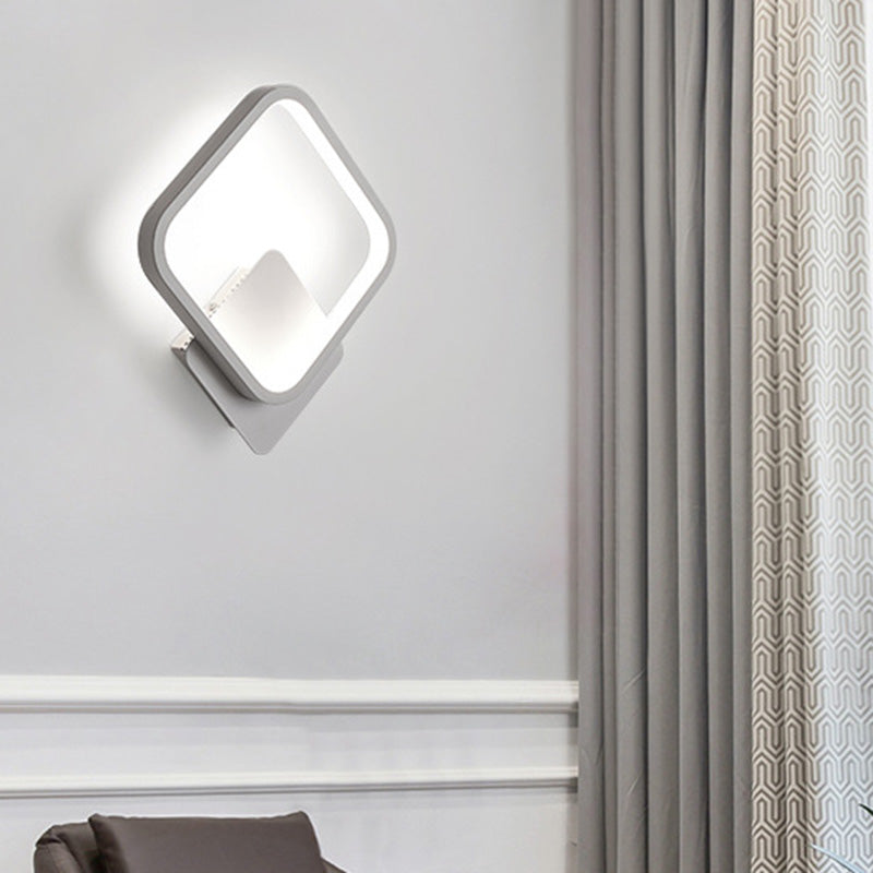 Lisslune | Halo Living Room Wall Light Lighting Acrylic Minimalist LED Wall Light in White