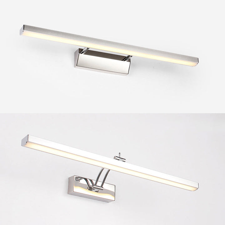 Lisslune | Stainless Steel Stick Vanity Light Contemporary White LED Wall Lighting