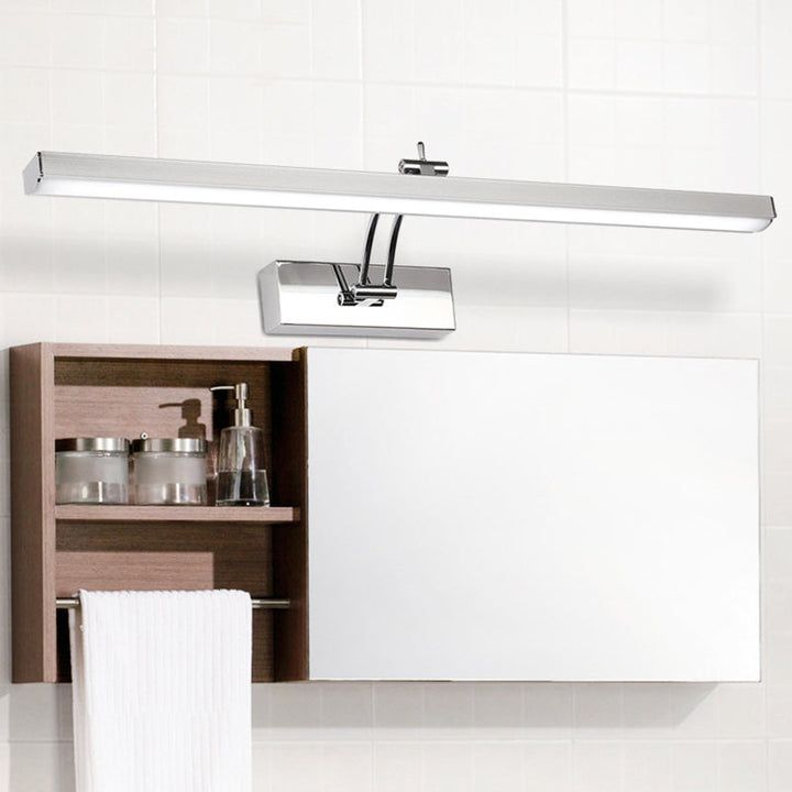Lisslune | Stainless Steel Stick Vanity Light Contemporary White LED Wall Lighting
