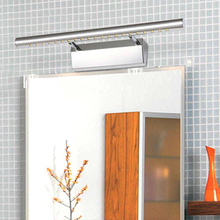 Lisslune | Stainless Steel Post Wall Lamp Minimalistic Nickel LED Wall Mounted Light with Pivot Joint