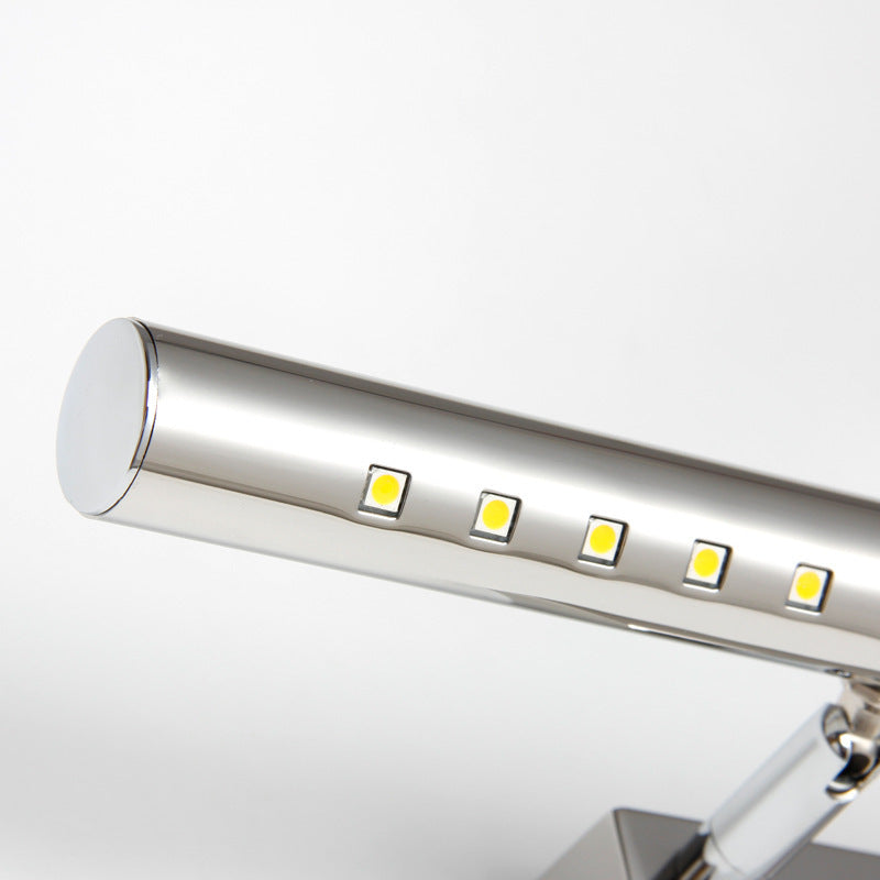 Lisslune | Stainless Steel Post Wall Lamp Minimalistic Nickel LED Wall Mounted Light with Pivot Joint
