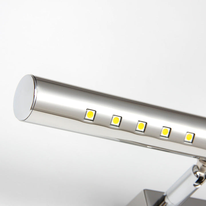 Lisslune | Stainless Steel Post Wall Lamp Minimalistic Nickel LED Wall Mounted Light with Pivot Joint
