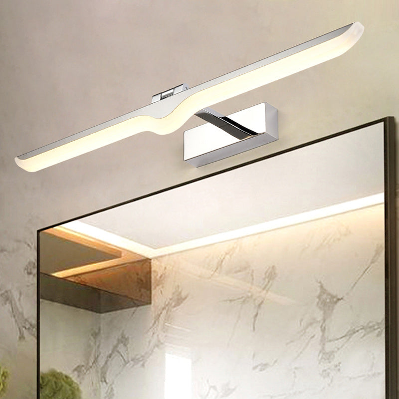 Lisslune | Symmetrical Acrylic Wall Lamp Modernism Nickel LED Wall Light for the Bathroom