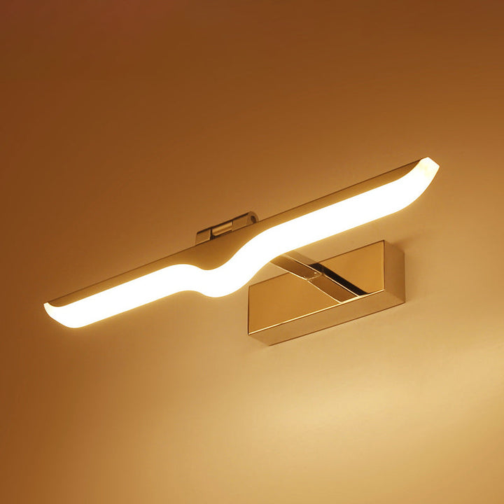Lisslune | Symmetrical Acrylic Wall Lamp Modernism Nickel LED Wall Light for the Bathroom