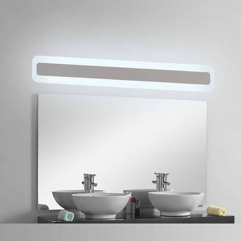 Skørter | Ultra-thin Beam-shaped Wall Lamp Minimalist Acrylic White LED Makeup Light Fixture