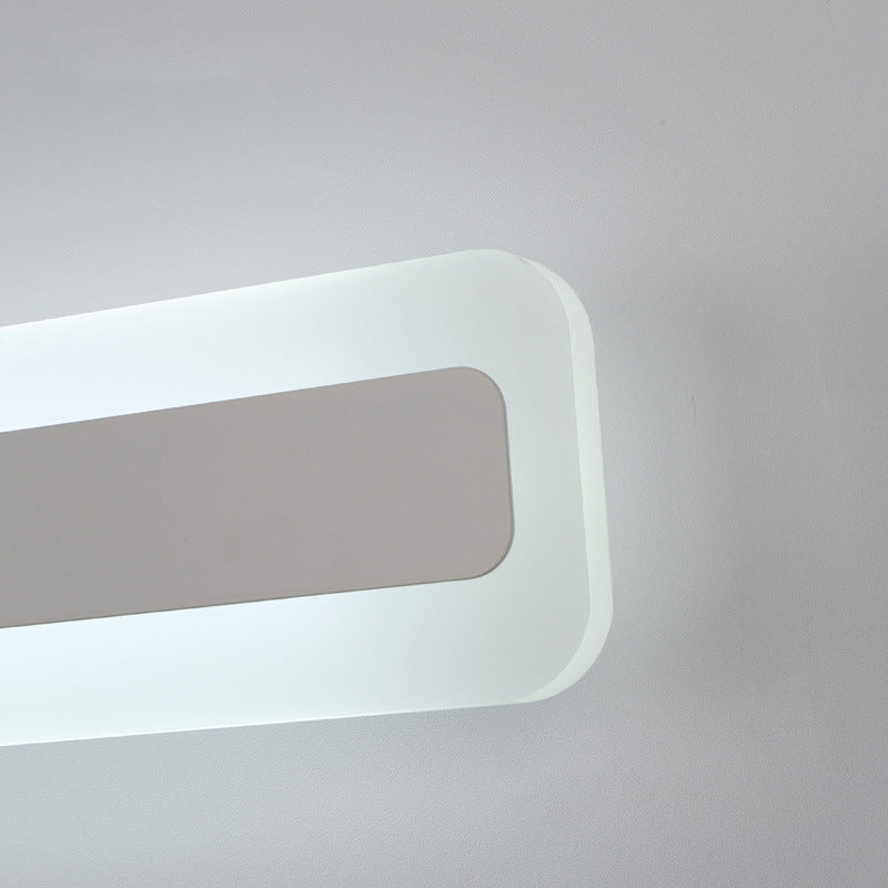 Skørter | Ultra-thin Beam-shaped Wall Lamp Minimalist Acrylic White LED Makeup Light Fixture