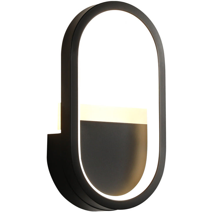 Lisslune | Metallic elliptical LED wall lamp Minimalist wall lights lighting fixture for bedroom
