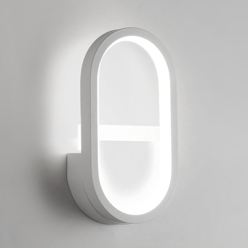 Lisslune | Metallic elliptical LED wall lamp Minimalist wall lights lighting fixture for bedroom