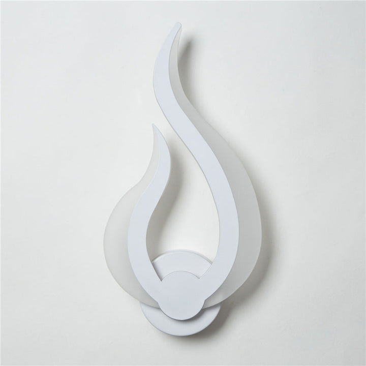 Lisslune | Decorative flame-shaped wall applique acrylic hallway LED wall-mounted light in white