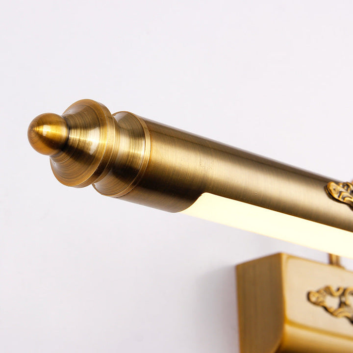 Lisslune | Brass Pipe Wall Lamp Vintage Metal Bathroom LED Wall Light with Swivel Arm