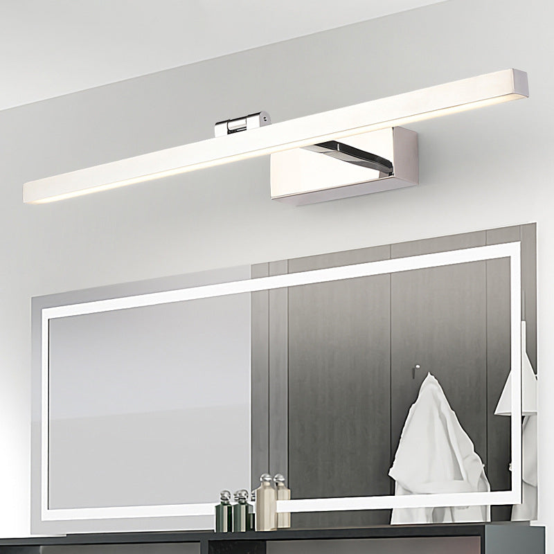Skørter | Metallic Rod-Shaped Wall Lamp Simple Style LED Vanity Wall Lamp for Bathroom