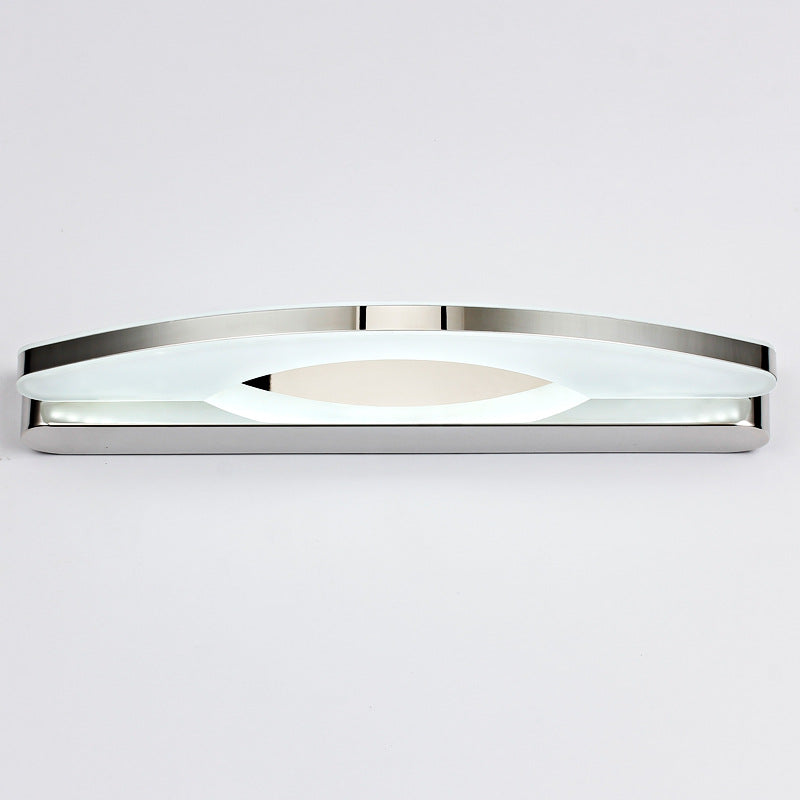 Lisslune | Chrome Arc Wall Light Modern Style Stainless Steel LED Wall Light with Acrylic Diffuser
