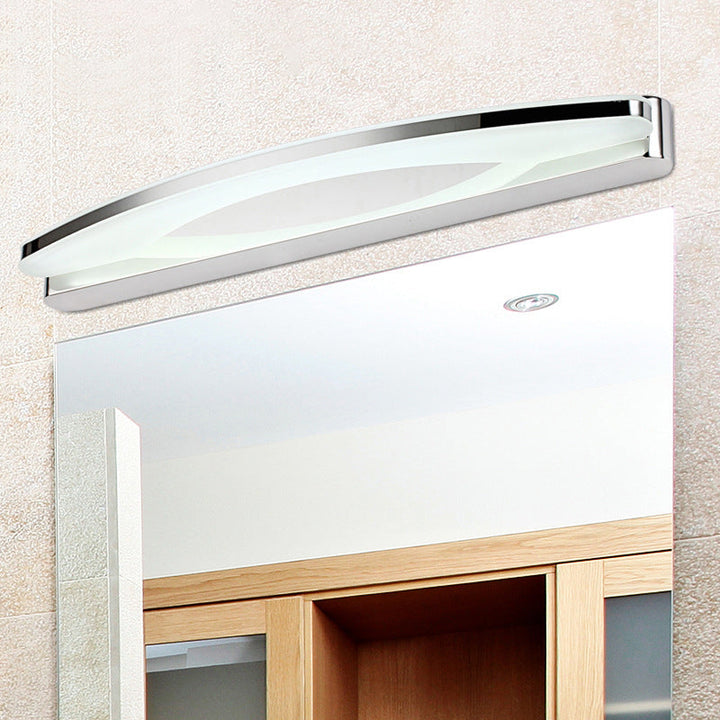Lisslune | Chrome Arc Wall Light Modern Style Stainless Steel LED Wall Light with Acrylic Diffuser