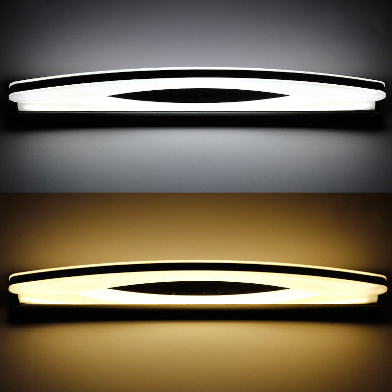 Lisslune | Chrome Arc Wall Light Modern Style Stainless Steel LED Wall Light with Acrylic Diffuser