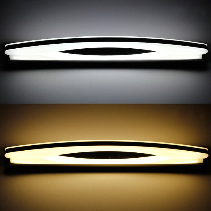 Lisslune | Chrome Arc Wall Light Modern Style Stainless Steel LED Wall Light with Acrylic Diffuser