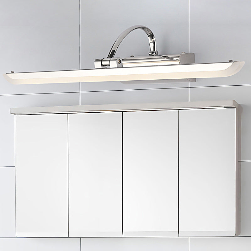Lisslune | Contemporary Linear Picture Light made of Stainless Steel Bathroom LED Wall Vanity Light in Chrome