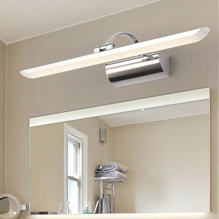 Lisslune | Contemporary Linear Picture Light made of Stainless Steel Bathroom LED Wall Vanity Light in Chrome