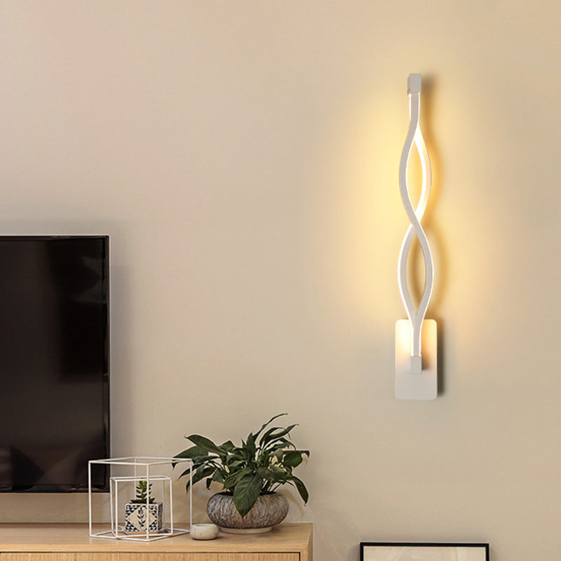 Lisslune | White geometrically shaped wall lamp Simplicity LED metal wall lamp wall light for staircase