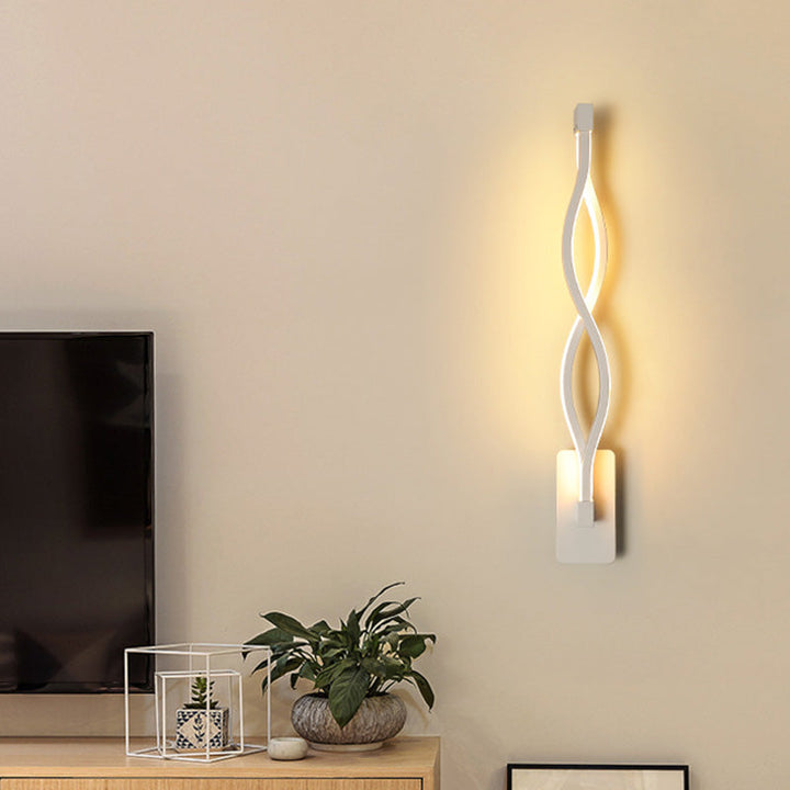 Lisslune | White geometrically shaped wall lamp Simplicity LED metal wall lamp wall light for staircase
