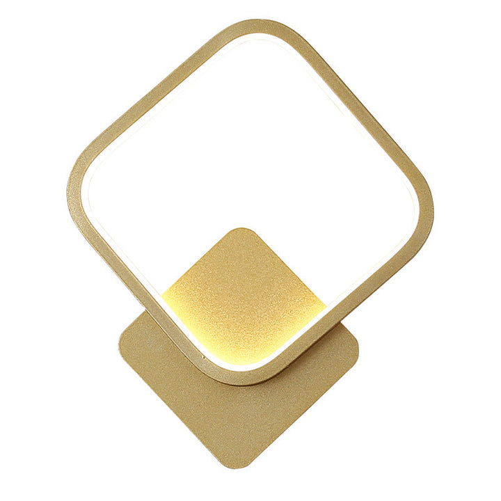 Lisslune | White geometrically shaped wall lamp Simplicity LED metal wall lamp wall light for staircase