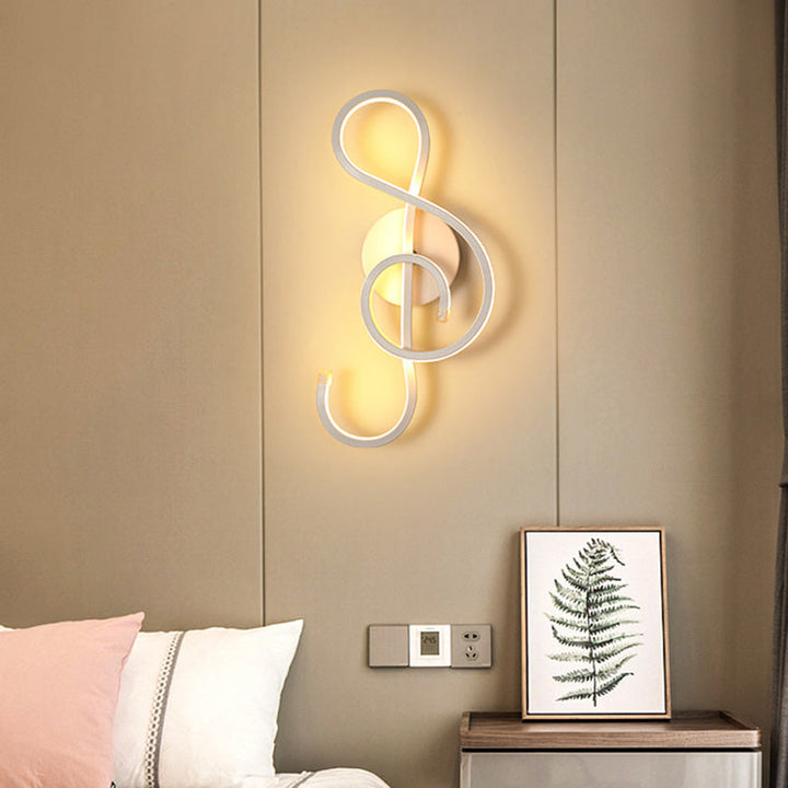 Lisslune | White geometrically shaped wall lamp Simplicity LED metal wall lamp wall light for staircase