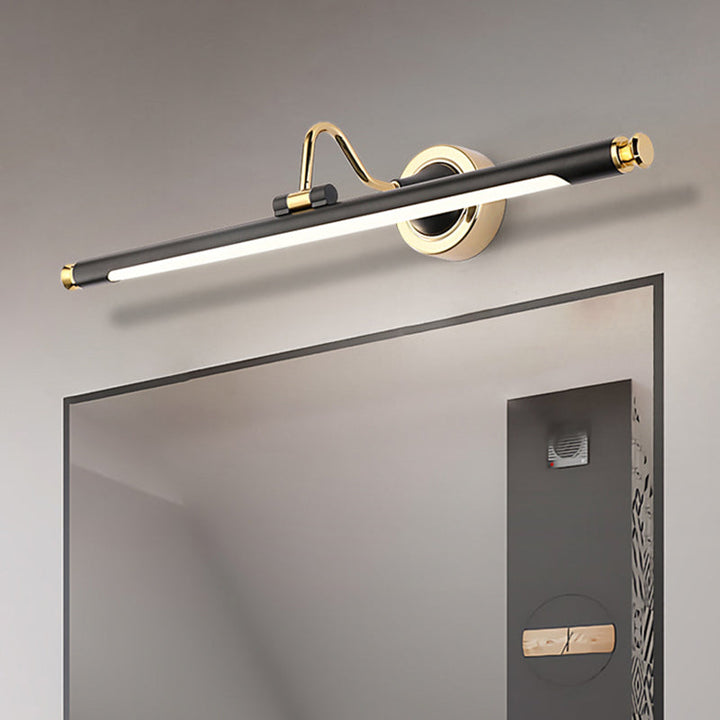 Skørter | Adjustable Metal Tube Picture Light Vintage Bathroom Wash Basin Lighting Unit in Gold and Black