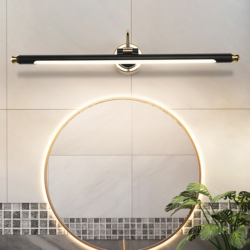 Skørter | Adjustable Metal Tube Picture Light Vintage Bathroom Wash Basin Lighting Unit in Gold and Black