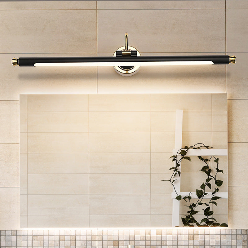 Skørter | Adjustable Metal Tube Picture Light Vintage Bathroom Wash Basin Lighting Unit in Gold and Black