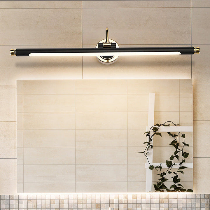 Skørter | Adjustable Metal Tube Picture Light Vintage Bathroom Wash Basin Lighting Unit in Gold and Black