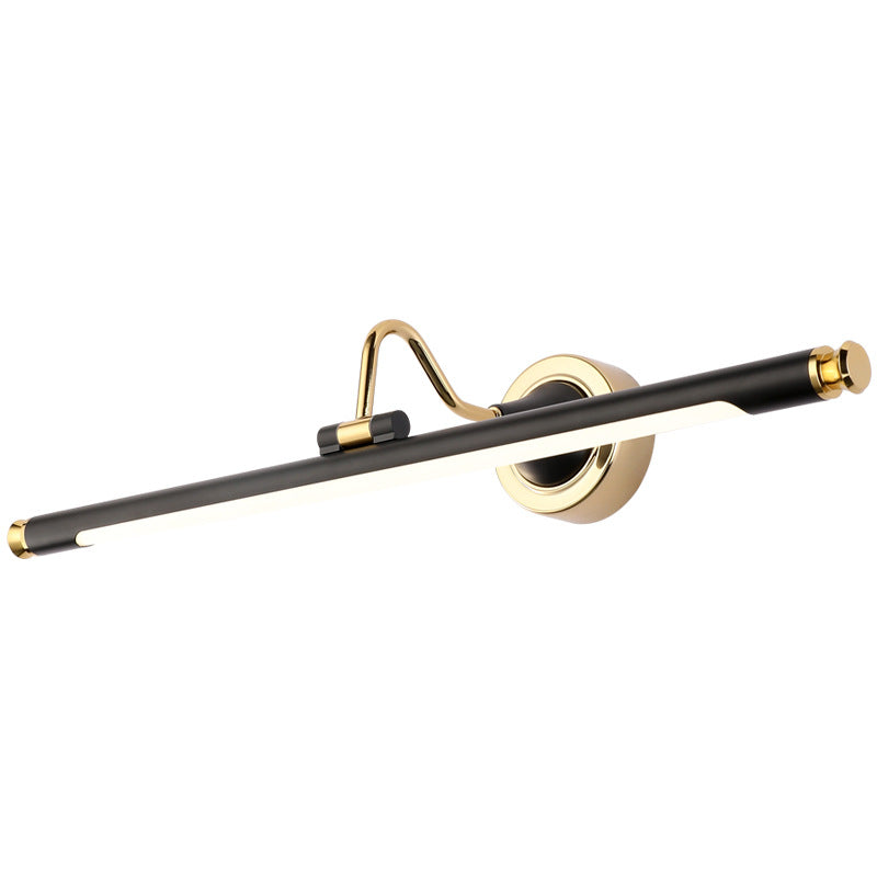 Skørter | Adjustable Metal Tube Picture Light Vintage Bathroom Wash Basin Lighting Unit in Gold and Black