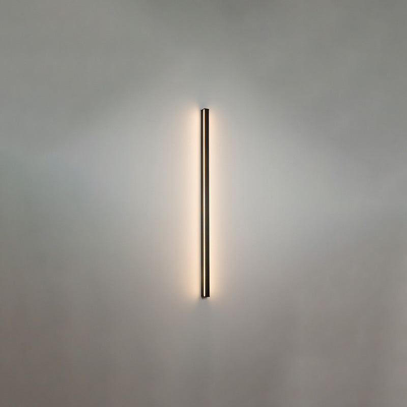 Lisslune | Linear Flush Mount Wall Light Simplicity Metal Hallway LED Wall Light in Black