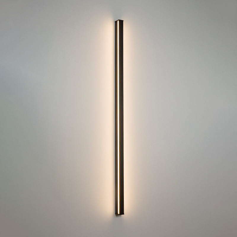 Lisslune | Linear Flush Mount Wall Light Simplicity Metal Hallway LED Wall Light in Black