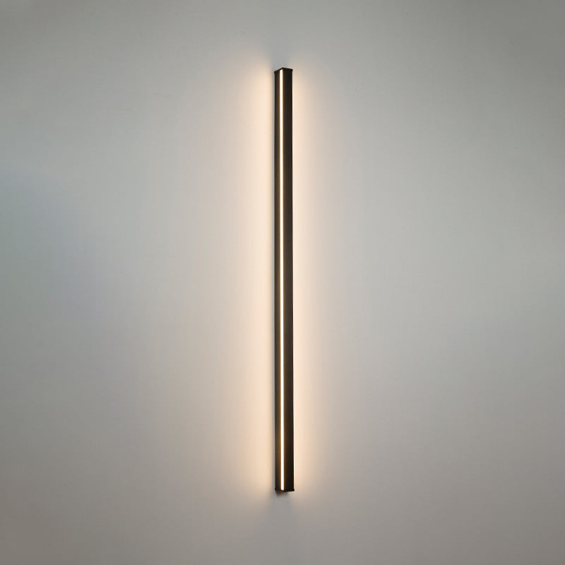 Lisslune | Linear Flush Mount Wall Light Simplicity Metal Hallway LED Wall Light in Black
