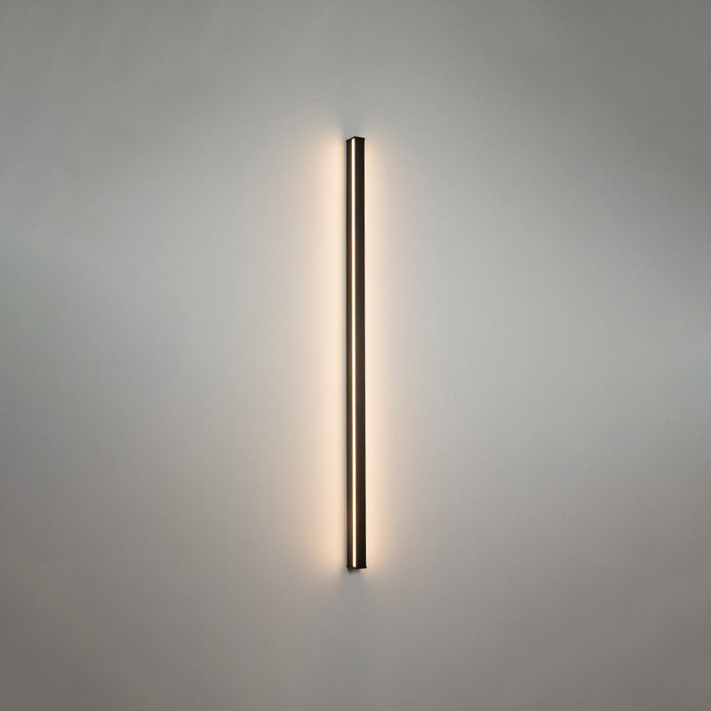 Lisslune | Linear Flush Mount Wall Light Simplicity Metal Hallway LED Wall Light in Black