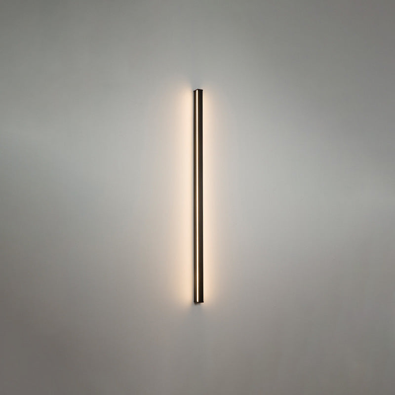 Lisslune | Linear Flush Mount Wall Light Simplicity Metal Hallway LED Wall Light in Black