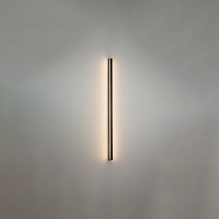 Lisslune | Linear Flush Mount Wall Light Simplicity Metal Hallway LED Wall Light in Black