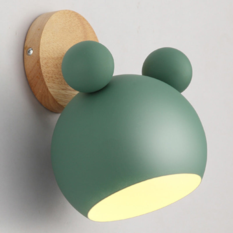 Lisslune | Rotatable Shade Metal Wall Mounted Reading Light Macaron Style 1-Light Wall Lamp for Bedroom