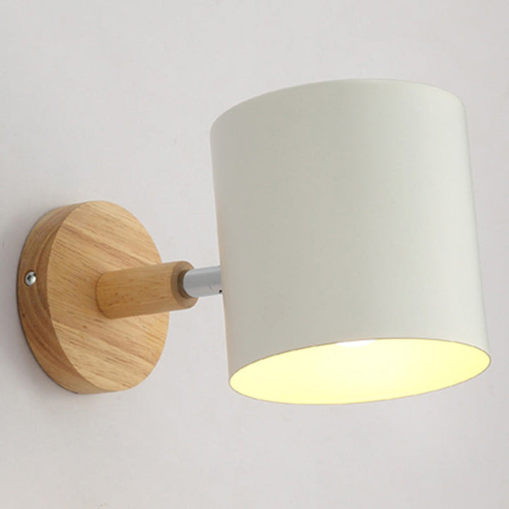 Lisslune | Rotatable Shade Metal Wall Mounted Reading Light Macaron Style 1-Light Wall Lamp for Bedroom