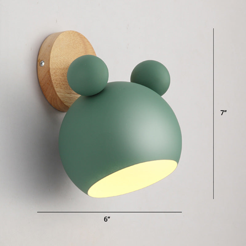 Lisslune | Rotatable Shade Metal Wall Mounted Reading Light Macaron Style 1-Light Wall Lamp for Bedroom