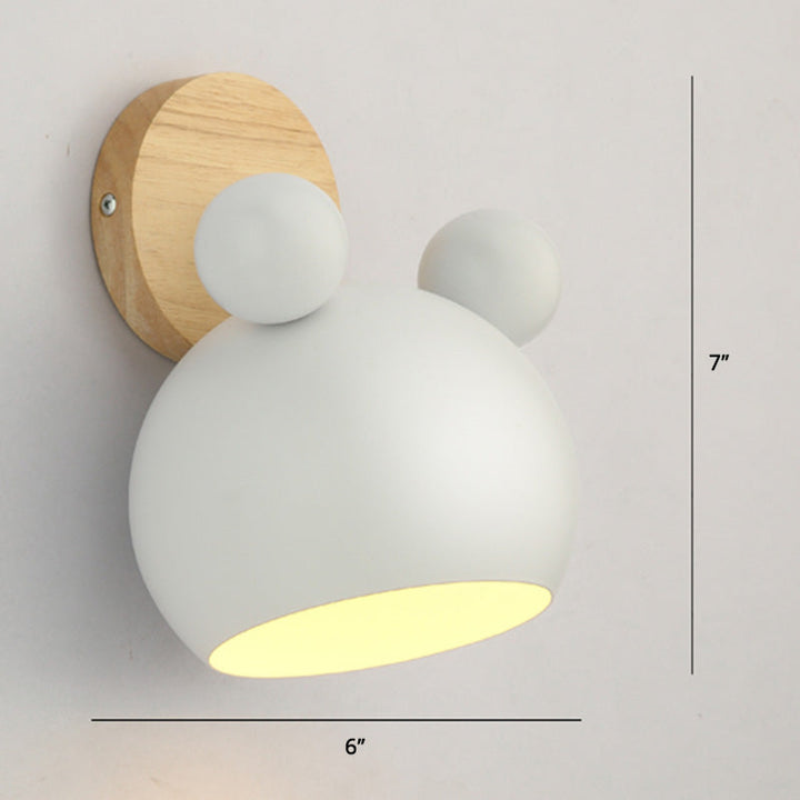 Lisslune | Rotatable Shade Metal Wall Mounted Reading Light Macaron Style 1-Light Wall Lamp for Bedroom