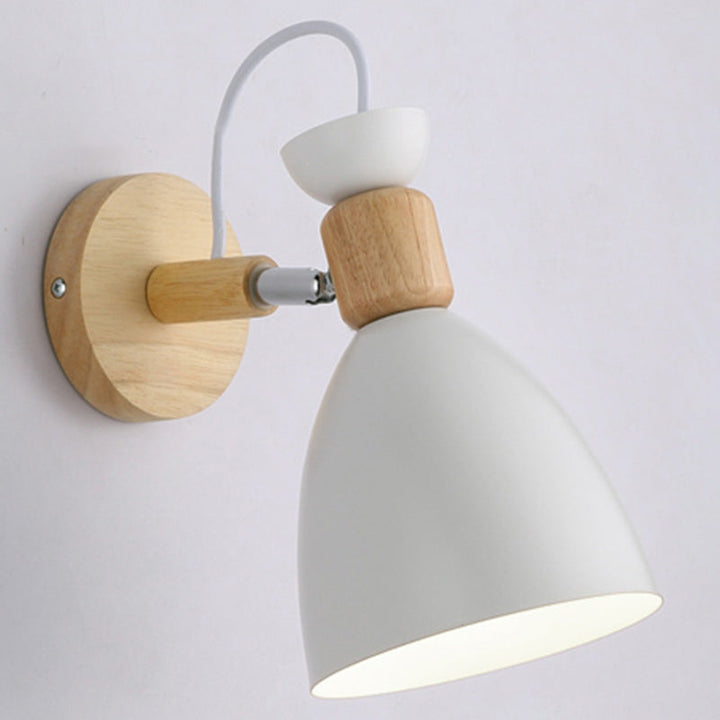 Lisslune | Rotatable Shade Metal Wall Mounted Reading Light Macaron Style 1-Light Wall Lamp for Bedroom