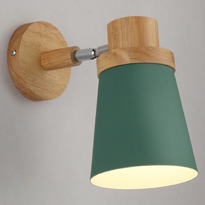 Lisslune | Rotatable Shade Metal Wall Mounted Reading Light Macaron Style 1-Light Wall Lamp for Bedroom