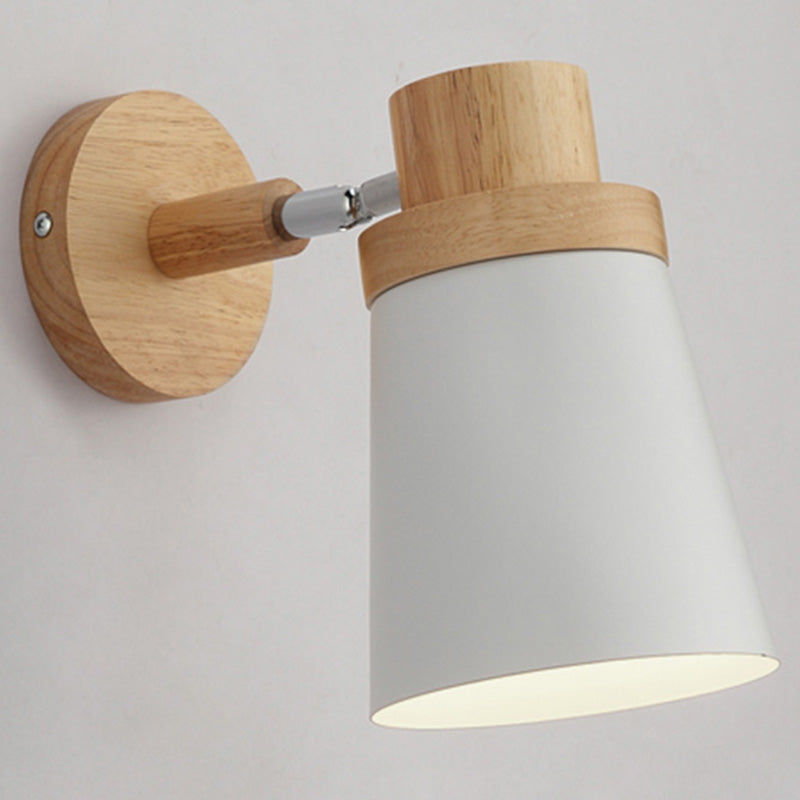 Lisslune | Rotatable Shade Metal Wall Mounted Reading Light Macaron Style 1-Light Wall Lamp for Bedroom