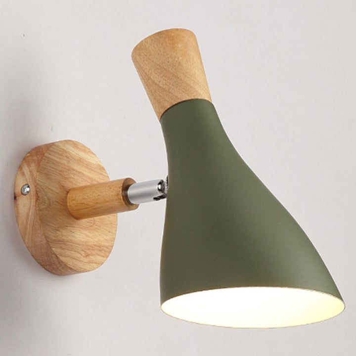 Lisslune | Rotatable Shade Metal Wall Mounted Reading Light Macaron Style 1-Light Wall Lamp for Bedroom