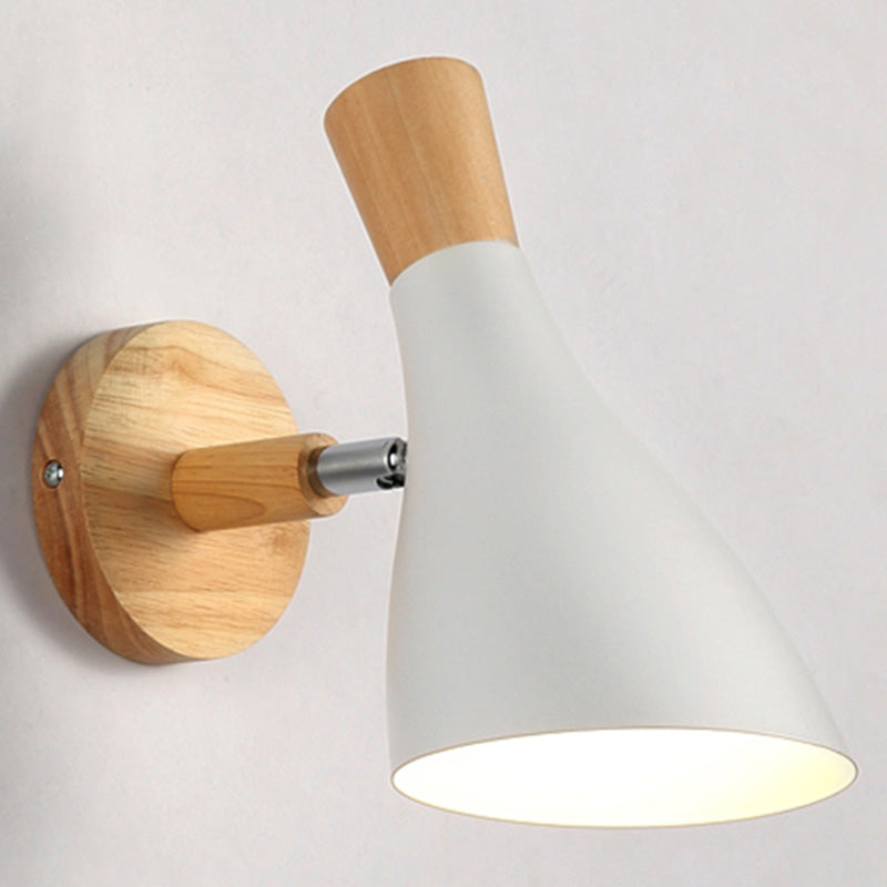 Lisslune | Rotatable Shade Metal Wall Mounted Reading Light Macaron Style 1-Light Wall Lamp for Bedroom