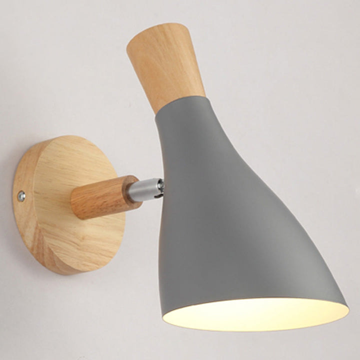 Lisslune | Rotatable Shade Metal Wall Mounted Reading Light Macaron Style 1-Light Wall Lamp for Bedroom